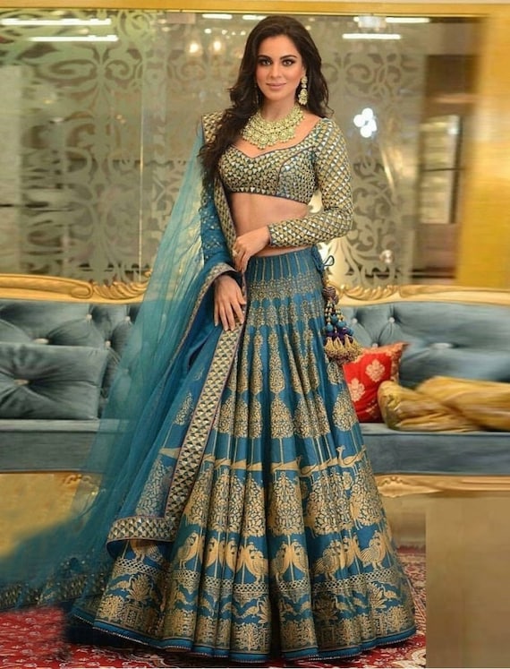 Designer Lehenga Choli for Women Party Wear Bollywood Lengha Sari,indian  Wedding Wear Printed Custom Stitched Lehenga With Dupatta Dresses -   Canada