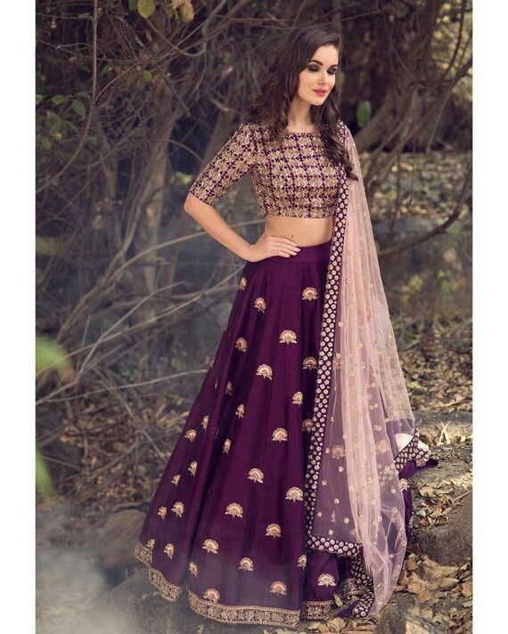 Purple Indian Designer Lehenga Choli 