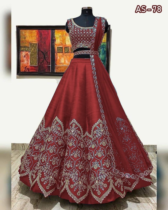 Designer Party Wear Soft Net Heavy Lehenga Choli.