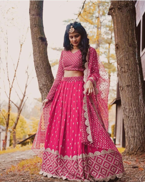 Rust Lehenga Choli Indian Pakistan Wedding Bridesmaids Dress Etsy