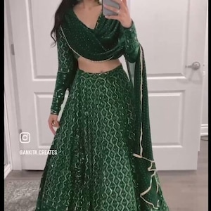 Katrina kaif shop green lehenga