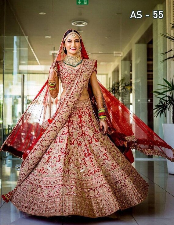 red choli for bride