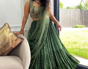 party wear lehenga and gown