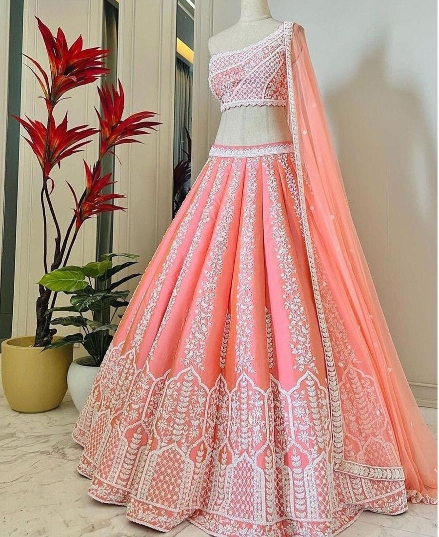 Light pink indian wedding dress cheap