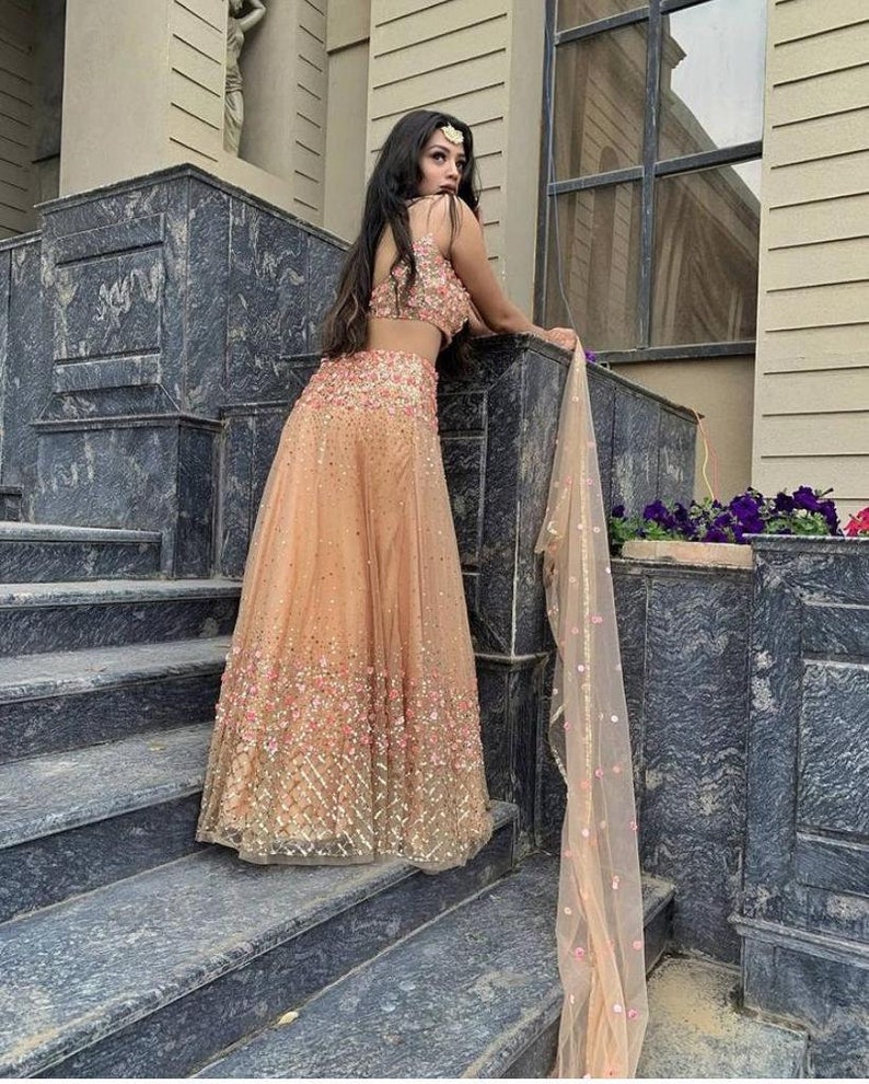 Indian Designer Lehenga Choli with embroidery work Wedding lehenga choli party wear lehenga choli Indian Women,chaniya choli,wedding dress