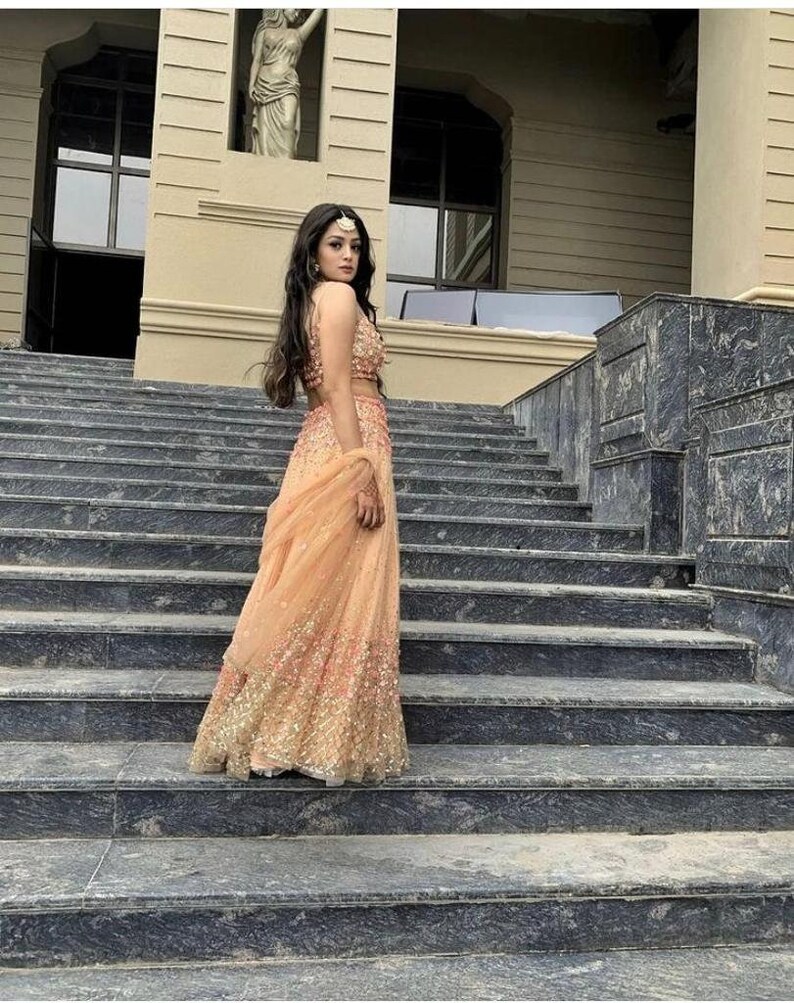 Indian Designer Lehenga Choli with embroidery work Wedding lehenga choli party wear lehenga choli Indian Women,chaniya choli,wedding dress