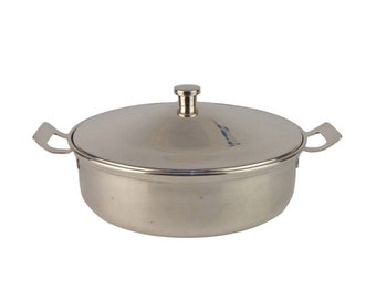 Verzilverde kookpot met deksel, vintage verzilverde kom met deksel