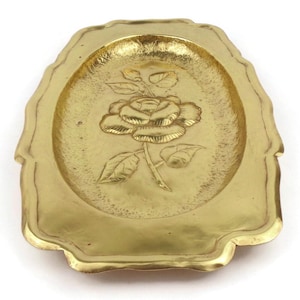 Vintage Serving Tray, Brass Fruits Bowl