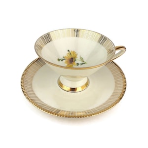 Vintage Porcelain Tea Cup With Plate, Bavaria Germany Coffee Cup And Plate Set, Winterling Röslau Porcelain Coffee or Tea Cup