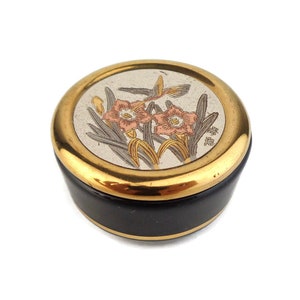 Vintage Porcelain Pill Box, Japanese Pill Box
