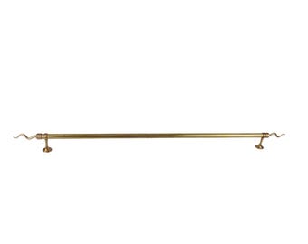 Vintage Brass Curtain Rod Holder, Wall Curtain Rod Holder