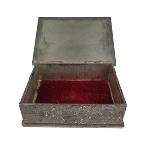 Scatola per sigarette vintage, scatola per sigarette in peltro, scatola per riporre le sigarette, tabacco vintage, accessori per fumatori