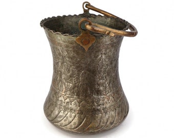 Antique Copper Cauldron, Handmade Copper Cauldron, Solid Copper Cauldron, Old Copper Wine Pot