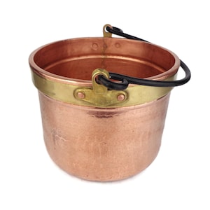Antique Copper Cauldron, Handmade Copper Cauldron, Solid Copper Cauldron, Hand Hammered Copper Planter