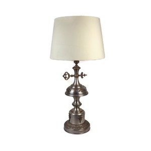 Antieke tafellamp, vintage tafellamp, grote tafellamp