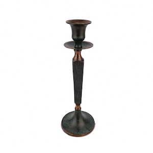 Bougeoir en laiton antique, bougeoir en laiton vintage
