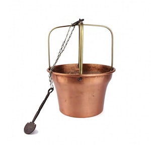 Antique Copper Jardiniere, Vintage Copper Planter, Copper Flowers Pot, Hanging Copper Planter, Handmade Copper Jardiniere
