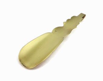 Chausse-pied en laiton antique, chausse-pied en laiton vintage