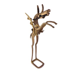 Antique Brass Horse Statue, Mossi Horse Figurine Africa, African Brass Horse Sculpture