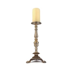 Bougeoir en laiton antique, bougeoir en laiton vintage