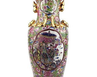 Vaso in porcellana fatto a mano, vaso in porcellana cinese decorato tradizionale dipinto a mano, grande vaso in porcellana Cina