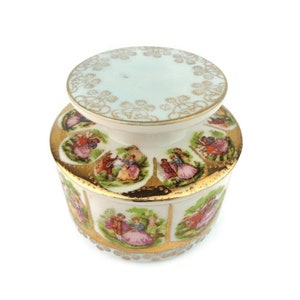 Porcelain Candy Bowl, Vintage Sweets Bowl, Handpainted Porcelain Bowl