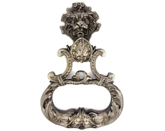 Antique Door Knocker, Lion Head Door Knocker, Cast Iron Door Knocker, Large Door Knocker