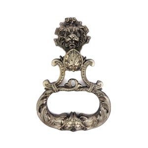 Antique Door Knocker, Lion Head Door Knocker, Cast Iron Door Knocker, Large Door Knocker
