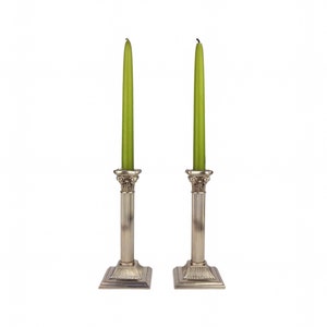 Antique Candle Holders Set, Pair Candlesticks, Column Candlesticks