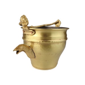 Antique Brass Jardiniere, Vintage Brass Planter, Brass Flowers Pot