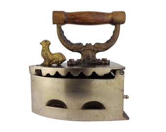 Antique Large Coal Iron, Vintage Flat Iron