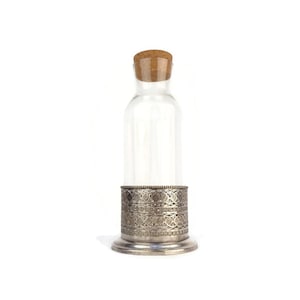 Silver Plated Wine Bottle Holder With Bottle, Antique Wine Bottle Stand