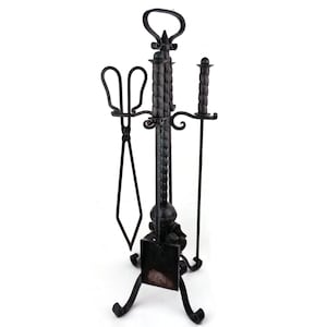Antique Fireplace Tools Set, Large Fireplace Toools Set, Vintage Fireplace,  Iron Fireplace Tools, Fireplace Decor, Fireplace Accessory