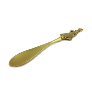 Antieke koperen schoenlepel, vintage koperen schoenlepel