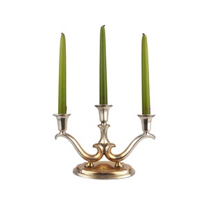 Antique Brass Candle Holder 5 Candles, Vintage Brass Candlestick