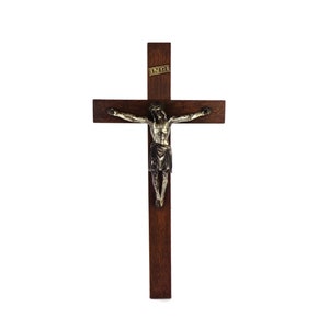 Antique Jesus Cross Crucifix, Jesus Crucifix With Wooden Cross