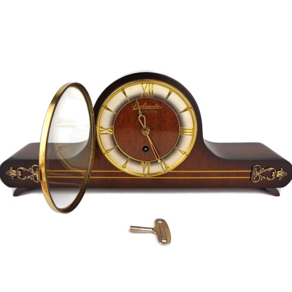 Antique Mantel Clock, Belcanto Mantel Clock, Mantel Table Clock Belcanto Germany