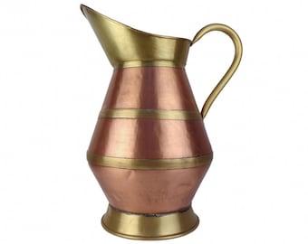 Antique Copper Vase Pitcher, Handmade Copper Pitcher Vase