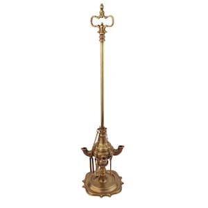 Antique Brass Oil Lamp, Table Oil Lamp, Hand Oil Lamp