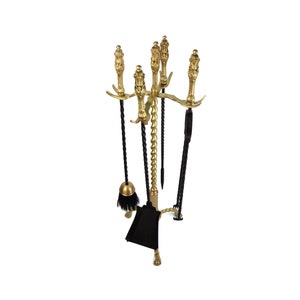 Antique Fireplace Tools Set, Fireplace Decor, Fire Pit Tools Set