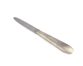 Antique Dining Knife With Silver Plated Handle