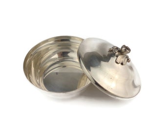 Vintage Sugar Bowl, Silver Plated Sugar Bowl