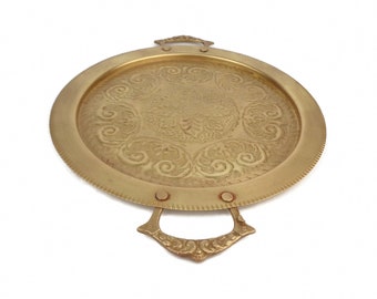 Antique Brass Tray, Handmade Brass Tray