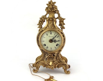 Antique Mantel Clock, Table Mantel Clock, Imperial Mantle Clock, French Imperial Table Clock