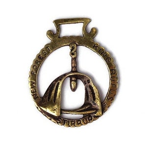 Vintage Horse Medallion, Antique Brass Horse Medallion, Brass Horse Accessory