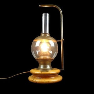 Vintage Table Lamp, Antique Brass Table Lamp, Rare Table Lamp