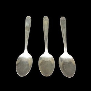 Vintage Silver Plated Coffee Tea Spoons Set of 3