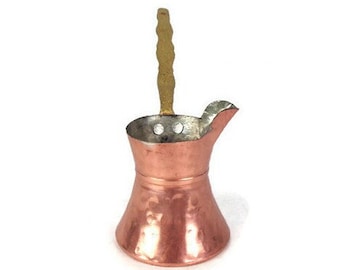 Vintage Copper Coffee Pot, Antique Copper Turkish Coffee Pot