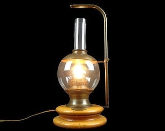 Vintage Table Lamp, Antique Brass Table Lamp, Rare Table Lamp
