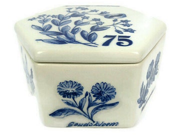 Vintage Delft Ceramic Spice Box